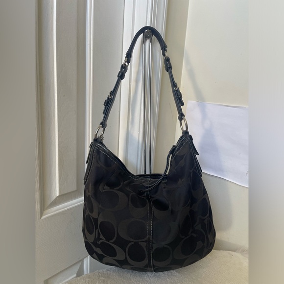 Coach Black and Dark Brown Shoulder Bag - Picture 12 of 12